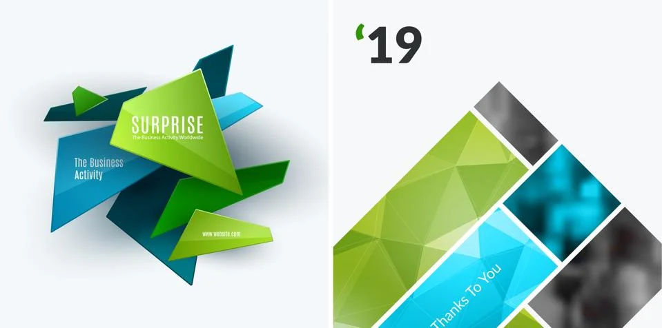 Abstract vector design elements for graphic template. Creative modern business Stock Illustration