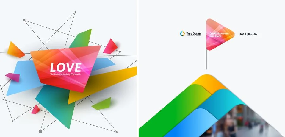 Abstract vector design elements for graphic layout. Creative modern colourful Stockillustratie