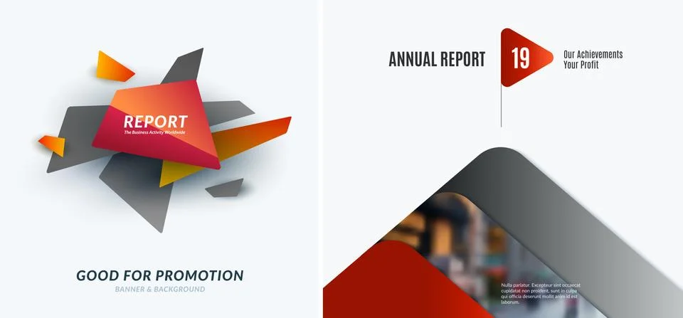 Abstract vector design elements for graphic layout. Creative modern colourful Illustrazione stock