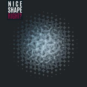 Abstract vector design elements with grey stars on black background Illustrazione stock