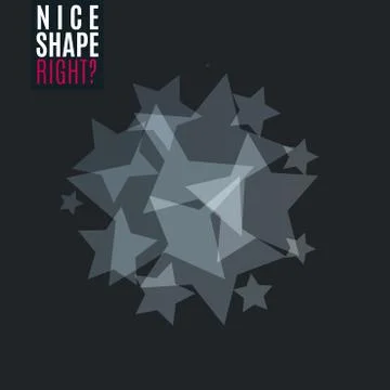 Abstract vector design elements with grey stars on black background Stock Illustration