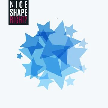 Abstract vector design elements with stars for fun Stock Illustration