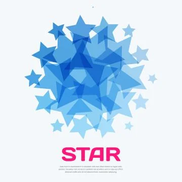 Abstract vector design elements with stars for fun Stock Illustration