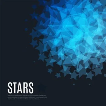 Abstract vector design elements with stars and black background Stock Illustration