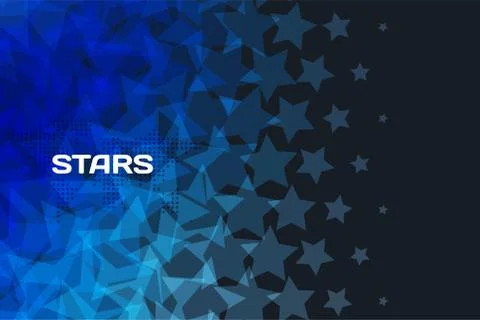 Abstract vector design elements with stars and black background Stock Illustration
