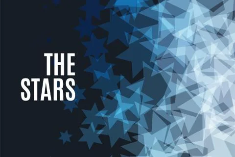 Abstract vector design elements with stars and black background Stockillustratie