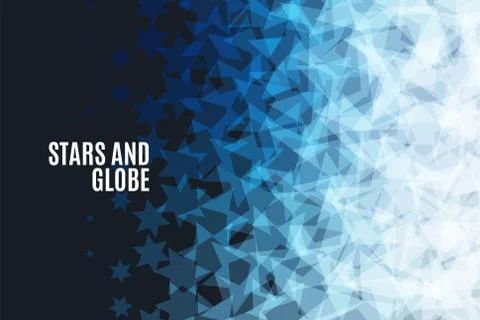 Abstract vector design elements with stars and black background Stock Illustration