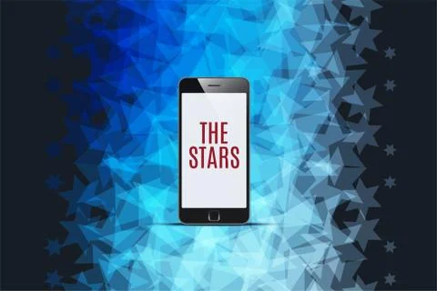 Abstract vector design elements with stars and black background Stock Illustration