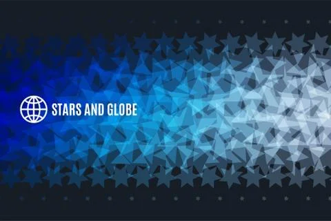 Abstract vector design elements with stars and black background Illustrazione stock