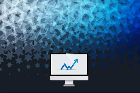 Abstract vector design elements with stars and black background Stock Illustration