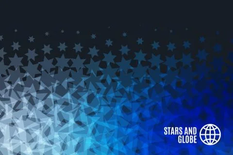 Abstract vector design elements with stars and black background Illustrazione stock