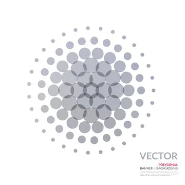 Abstract vector design grey round elements for graphic template Stock Illustration