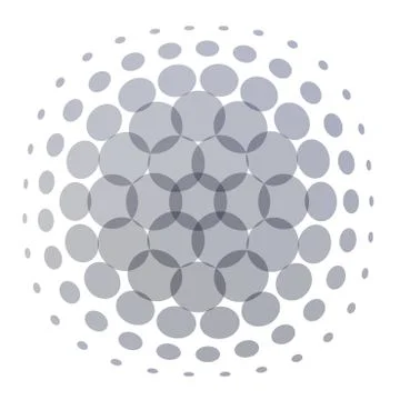 Abstract vector design grey round elements for graphic template Stock Illustration
