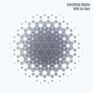 Abstract vector design grey round elements for graphic template Stock Illustration