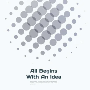 Abstract vector design grey round elements for graphic template Stock Illustration