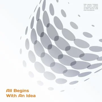Abstract vector design grey round elements for graphic template Illustrazione stock