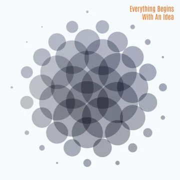 Abstract vector design grey round elements for graphic template Illustrazione stock