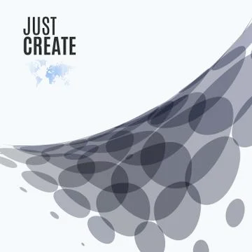 Abstract vector design grey round elements for graphic template 스톡 일러스트