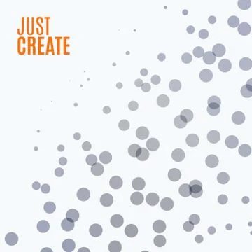 Abstract vector design grey round elements for graphic template Stock Illustration