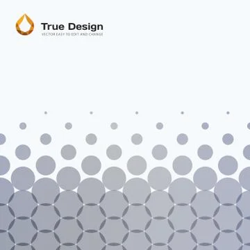 Abstract vector design grey round elements for graphic template Illustrazione stock