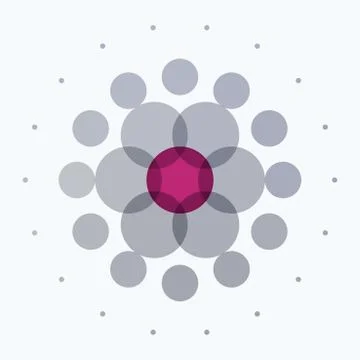 Abstract vector design grey round elements for graphic template Stock Illustration