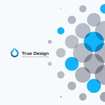 Abstract vector design grey round elements for graphic template Illustrazione stock