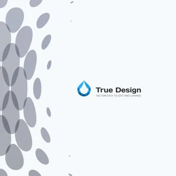 Abstract vector design grey round elements for graphic template Stock Illustration