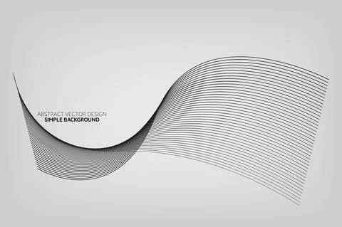 Abstract Vector Design, Plain Background Design, Writing Area, Black and White Stock Illustration
