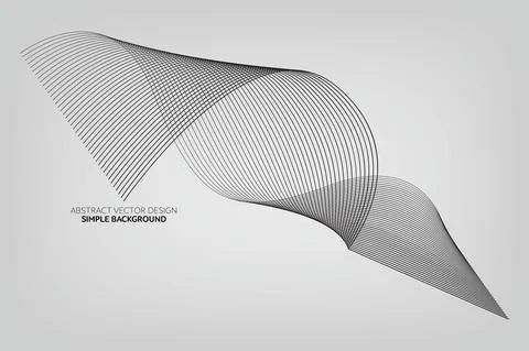 Abstract Vector Design, Plain Background Design, Writing Area, Black and White Stock Illustration