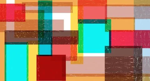 Abstract vector design with risograph style texture Stock Illustration