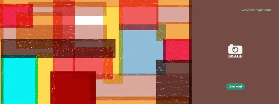 Abstract vector design with risograph style texture Stock Illustration