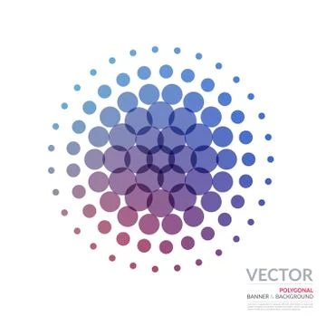Abstract vector design round elements for graphic template 스톡 일러스트