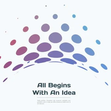 Abstract vector design round elements for graphic template Stock Illustration