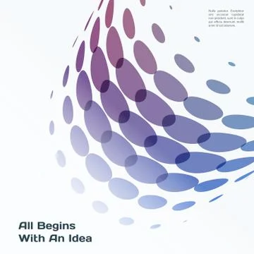 Abstract vector design round elements for graphic template Illustrazione stock