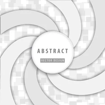 Abstract Vector design template on background of  gray  squares. Stock Illustration