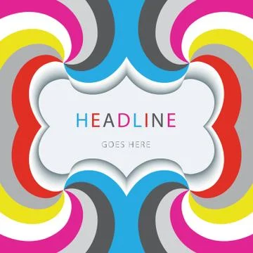 Abstract Vector design template consisting of colorful wavy elements Stock Illustration