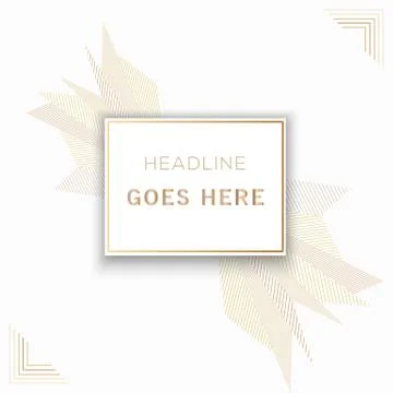 Abstract Vector design template with light gold pattern. Stock Illustration