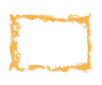 Abstract vector design with yellow rectangular grunge frame. Stock Illustration