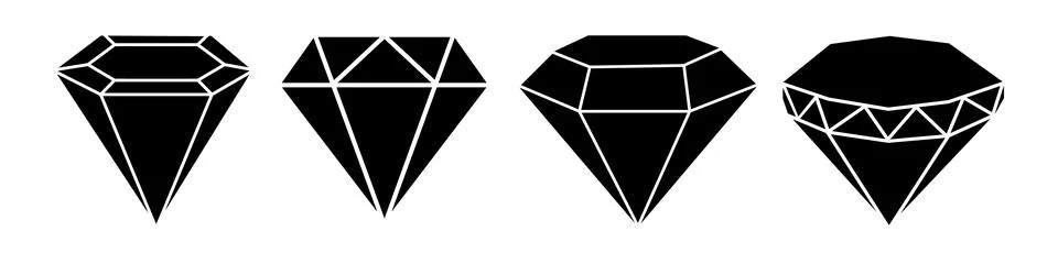 Abstract Vector Diamond Icon Design Template Stock Illustration