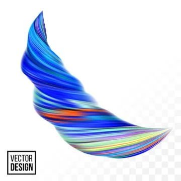 Abstract vector digital color paint background. Creative vivid 3d flow fluid  Stock Illustration