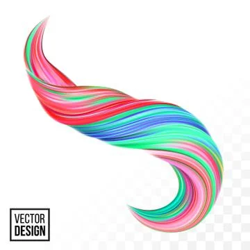 Abstract vector digital color paint background. Creative vivid 3d flow fluid  Stock Illustration