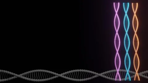 Abstract vector DNA structure. Medical science background 3D rendering 스톡 일러스트