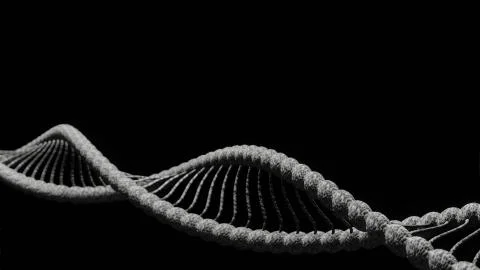 Abstract vector DNA structure. Medical science background 3D rendering 스톡 일러스트