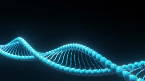 Abstract vector DNA structure. Medical science background 3D rendering Stock Illustration