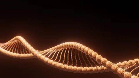Abstract vector DNA structure. Medical science background 3D rendering Stock Illustration