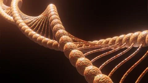 Abstract vector DNA structure. Medical science background 3D rendering Stock Illustration