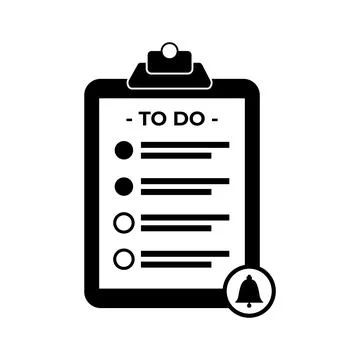 Abstract Vector To Do List Icon Design Template Stock Illustration