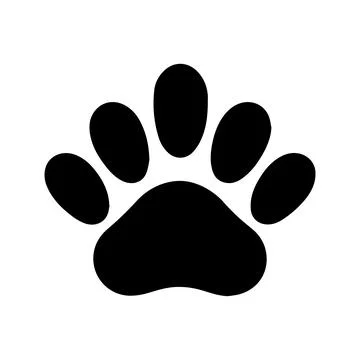 Abstract Vector Dog Paw Icon Design Template Stock Illustration