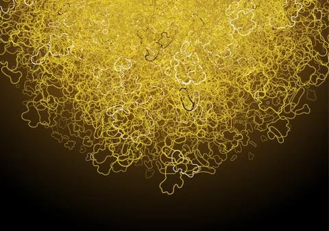 Abstract vector doodle background. Golden oval stippling Stock Illustration