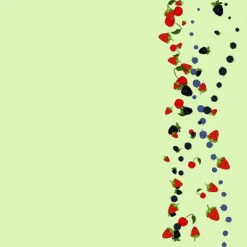 Abstract vector doodle berry background Stock Illustration